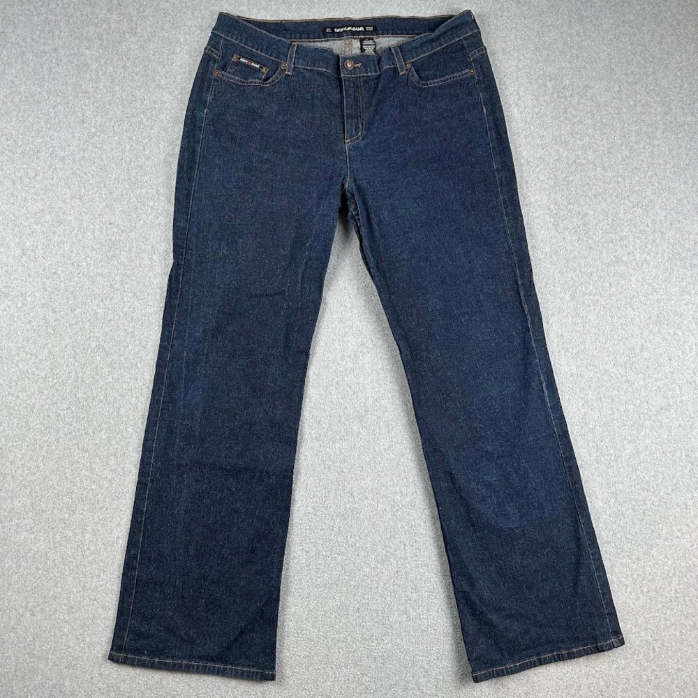 DKNY Jeans Women Dark Wash Bootcut Denim Pants Size 34 Western‎ Cowboy Rodeo